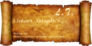 Linhart Talamér névjegykártya